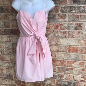 {LOVE CULTURE} Pale Pink 80’s Knot Mini Dress
